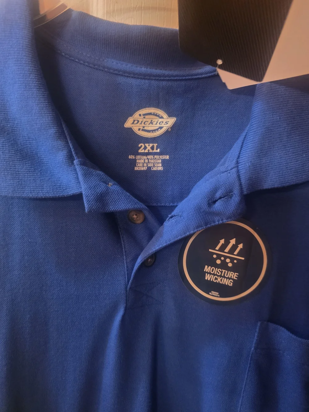 Dickies Men’s Blue Short Sleeve Polo with Chest Pocket
